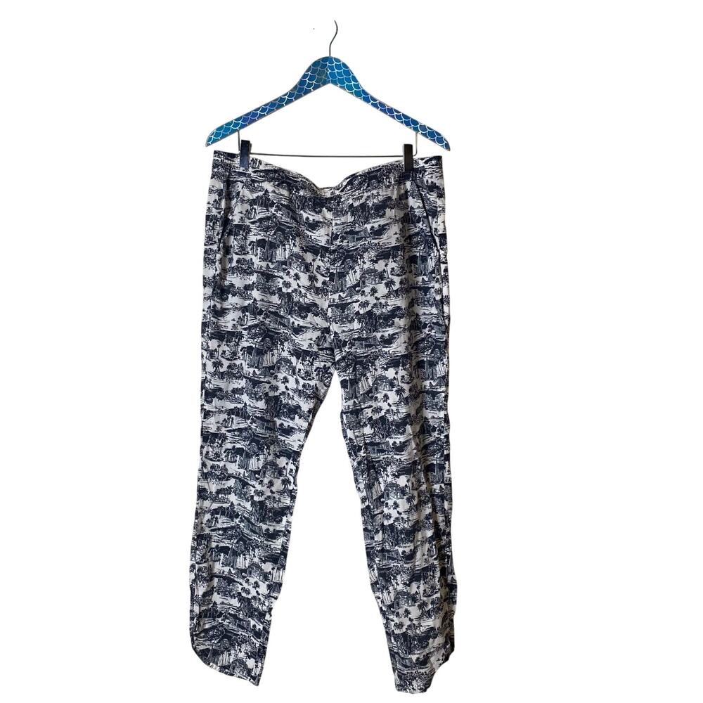 MARINE LAYER Allison Toile Print Pull-On Lightweight Pants Size XL